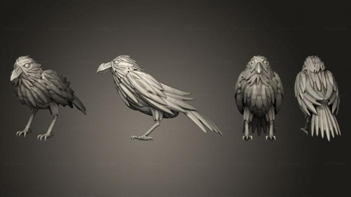 Animal figurines (Crow 1, STKJ_2739) 3D models for cnc