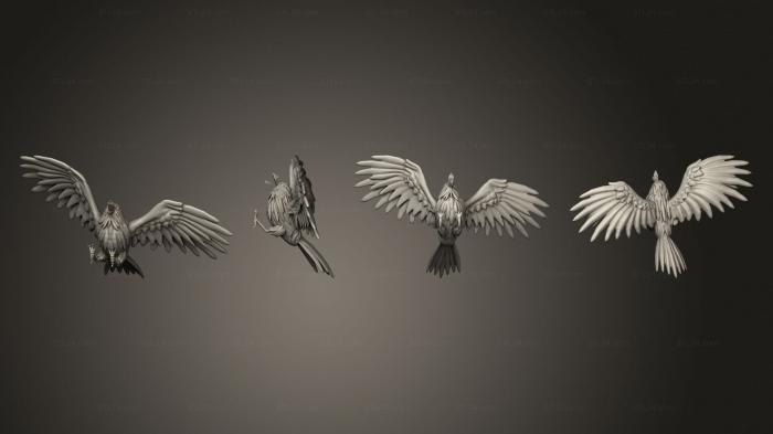 Animal figurines (Crow 2, STKJ_2740) 3D models for cnc