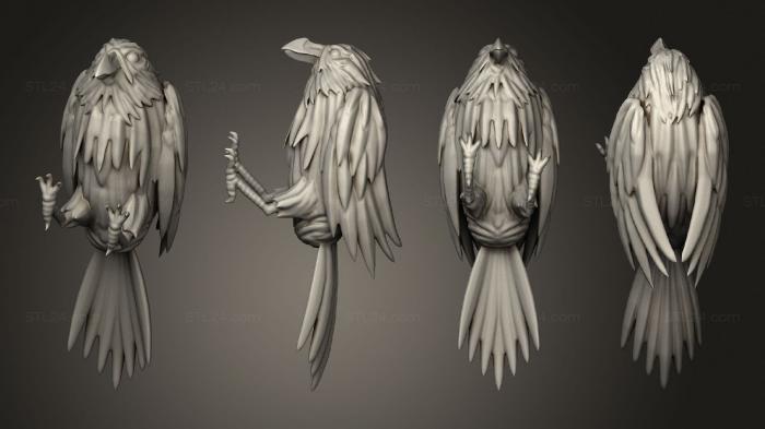 Animal figurines (Crow 3, STKJ_2741) 3D models for cnc