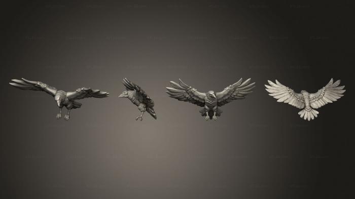 Animal figurines (Crows 01, STKJ_2745) 3D models for cnc