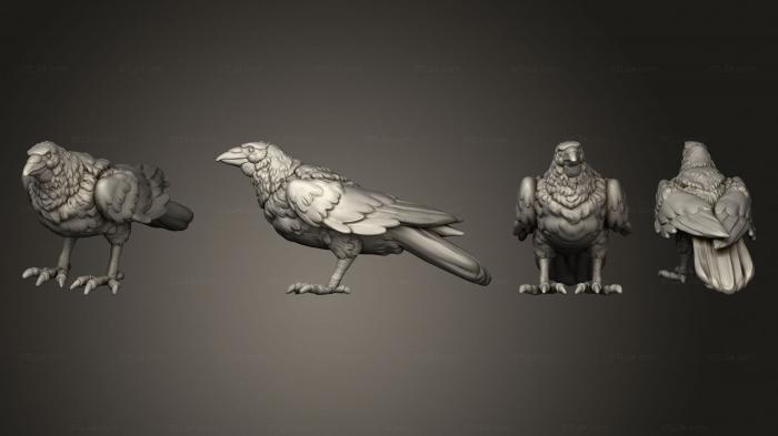Статуэтки животных (Вороны 2, STKJ_2746) 3D модель для ЧПУ станка