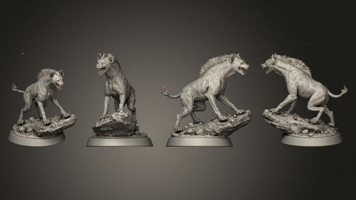 Animal figurines (Cult of Hunger Hyena, STKJ_2750) 3D models for cnc