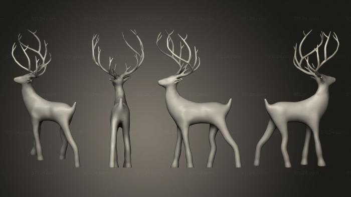 Animal figurines (deer baby, STKJ_2760) 3D models for cnc
