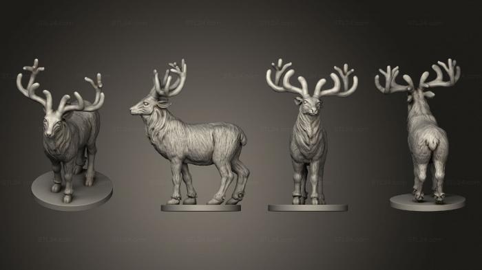 Статуэтки животных (Олень Закончен, STKJ_2761) 3D модель для ЧПУ станка