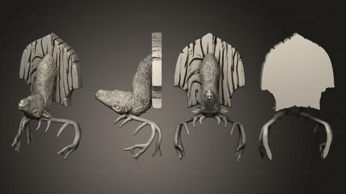 Статуэтки животных (Олень, STKJ_2762) 3D модель для ЧПУ станка