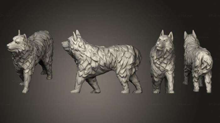 Статуэтки животных (Собака С, STKJ_2775) 3D модель для ЧПУ станка