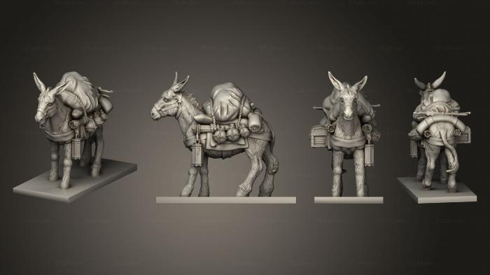Animal figurines (Donkey Finished, STKJ_2786) 3D models for cnc