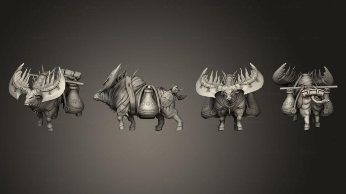 Статуэтки животных (Эпическая Бычья Гора Большого Размера, STKJ_2794) 3D модель для ЧПУ станка