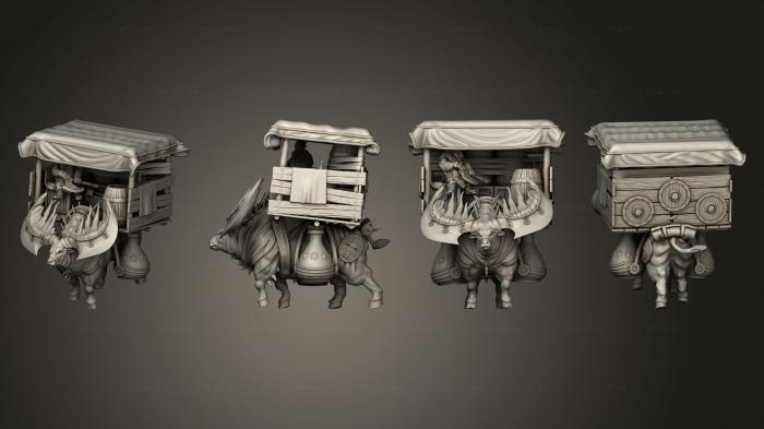 Animal figurines (Epic Bull Mount v 1 Large, STKJ_2795) 3D models for cnc