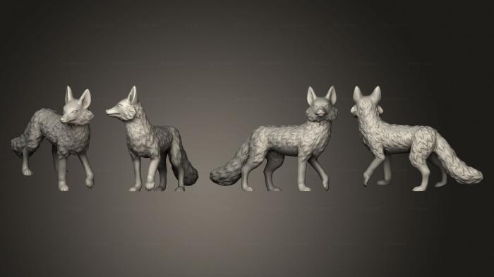 Статуэтки животных (Феи, Лиса, лиса, STKJ_2799) 3D модель для ЧПУ станка