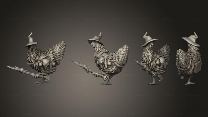 Animal figurines (Familiars Chicken, STKJ_2802) 3D models for cnc