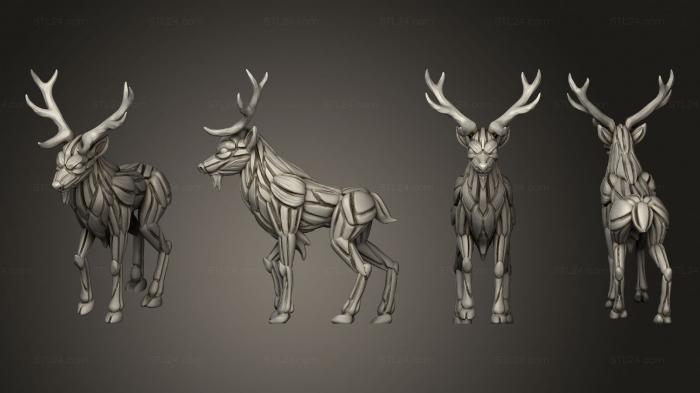Animal figurines (Forest Elk 01, STKJ_2808) 3D models for cnc