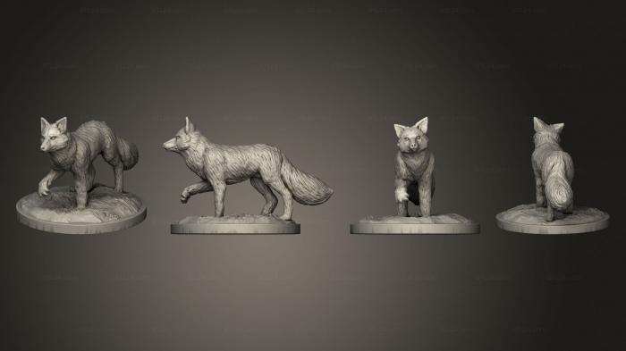 Animal figurines (Fox Finished, STKJ_2815) 3D models for cnc