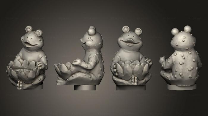 Animal figurines (Frog soap dish 3, STKJ_2819) 3D models for cnc