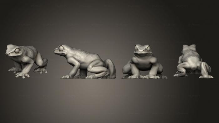 Статуэтки животных (Лягушка, STKJ_2820) 3D модель для ЧПУ станка