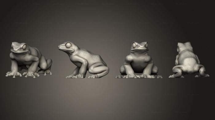 Статуэтки животных (Лягушки, STKJ_2821) 3D модель для ЧПУ станка
