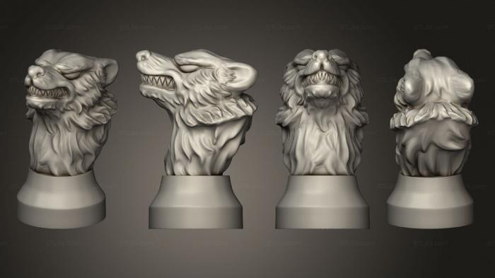 Animal figurines (Game of Thrones House Markers Of Stark, STKJ_2823) 3D models for cnc