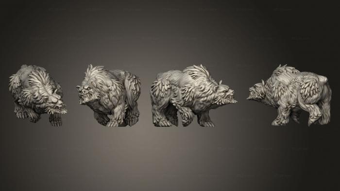 Статуэтки животных (Гигантские Медведи v 2, STKJ_2825) 3D модель для ЧПУ станка