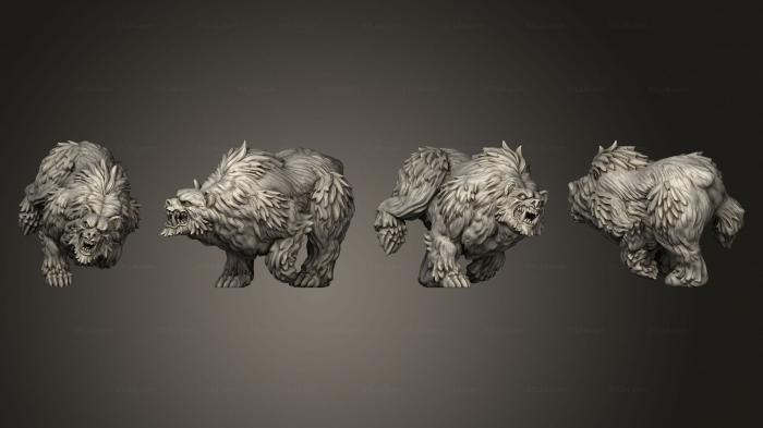 Статуэтки животных (Гигантские Медведи, STKJ_2826) 3D модель для ЧПУ станка