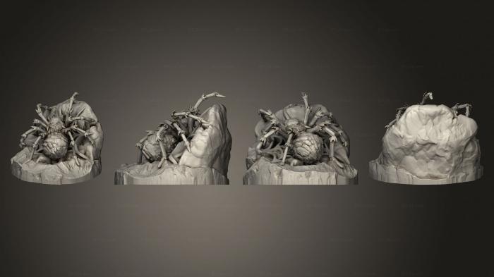 Статуэтки животных (Гигантская Сеть Каменного Паука Большого Размера, STKJ_2829) 3D модель для ЧПУ станка