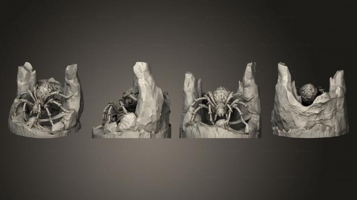 Статуэтки животных (Гигантский Каменный Паук Молится Крупно, STKJ_2830) 3D модель для ЧПУ станка