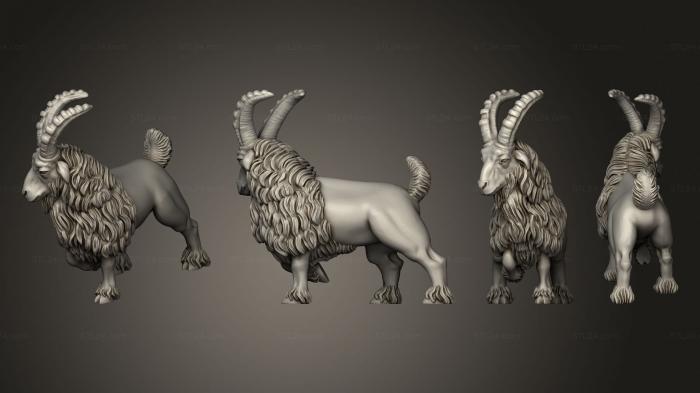 Статуэтки животных (Поза козла 2, STKJ_2848) 3D модель для ЧПУ станка