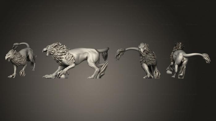 Статуэтки животных (Гриффхаунд ноди v 2, STKJ_2855) 3D модель для ЧПУ станка