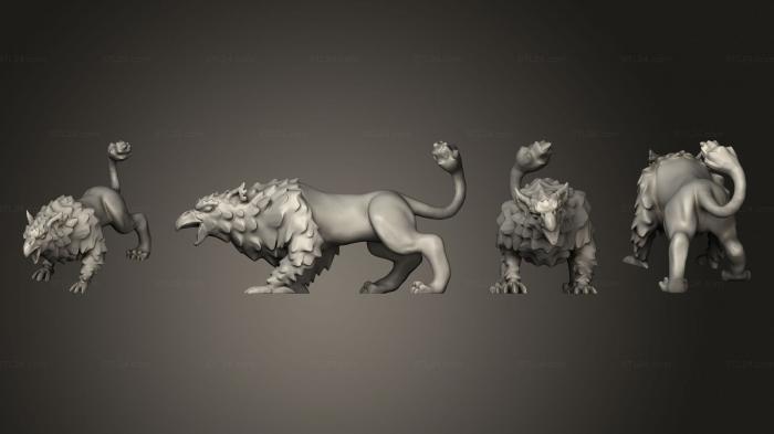 Статуэтки животных (Гриффин, STKJ_2857) 3D модель для ЧПУ станка