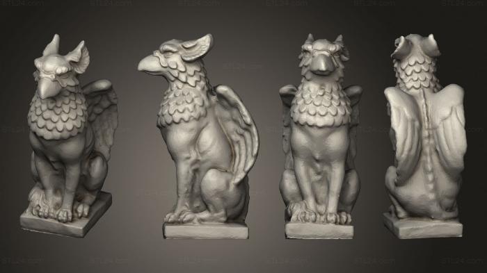 Animal figurines (Griffon Griffin Gryphon, STKJ_2858) 3D models for cnc