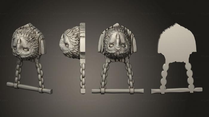 Animal figurines (hanging owlbear, STKJ_2874) 3D models for cnc