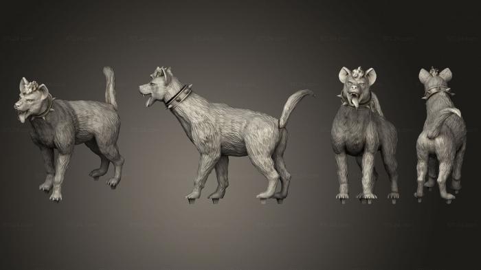 Animal figurines (Harley Quinn and Hyenas, STKJ_2875) 3D models for cnc