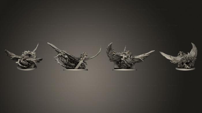 Animal figurines (Harpy Beast Flying Large, STKJ_2876) 3D models for cnc