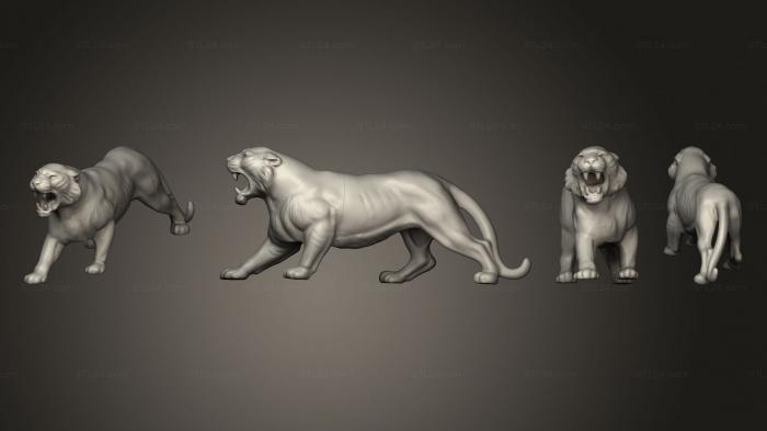 Animal figurines (he man panthor battlecat, STKJ_2877) 3D models for cnc