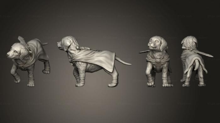 Статуэтки животных (Поза хекксблейда 1 01 Лезвие Назад, STKJ_2878) 3D модель для ЧПУ станка