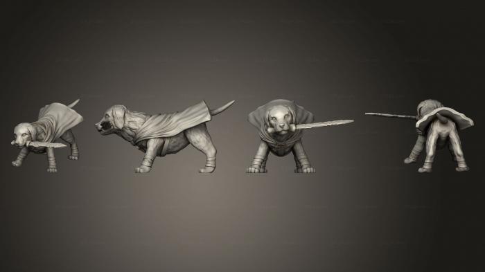 Статуэтки животных (Поза хекксблэйда 3 03 Лезвие, STKJ_2886) 3D модель для ЧПУ станка