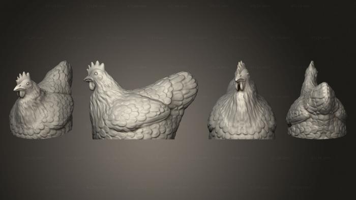 Animal figurines (Hen 2 v 1 0, STKJ_2889) 3D models for cnc