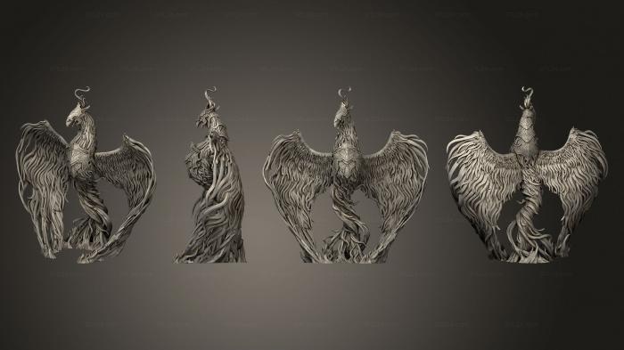 Статуэтки животных (Высокородные Эльфы В Теле Огненной Бури, STKJ_2894) 3D модель для ЧПУ станка