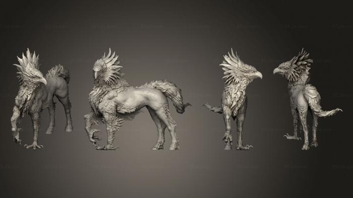 Animal figurines (hippogryph Pose 01 no Wings, STKJ_2897) 3D models for cnc