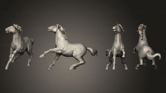 Статуэтки животных (Лошадь 01, STKJ_2902) 3D модель для ЧПУ станка