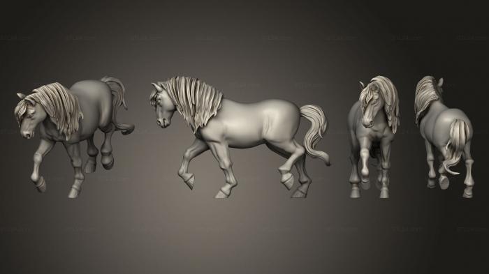 Статуэтки животных (Лошадь 02, STKJ_2903) 3D модель для ЧПУ станка