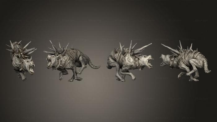 Статуэтки животных (Охотничьи Гончие позируют 1 3, STKJ_2911) 3D модель для ЧПУ станка
