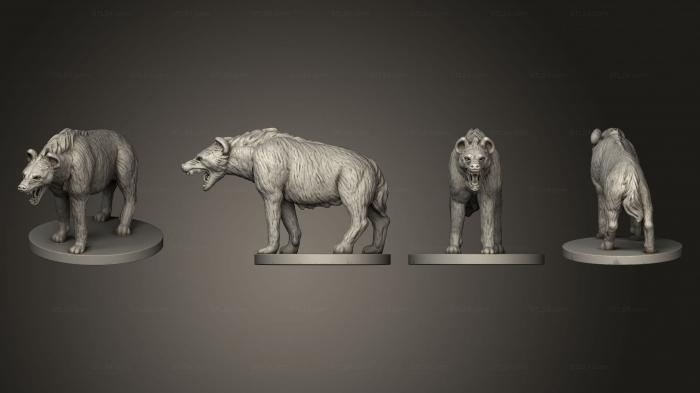 Статуэтки животных (Гиена Закончила, STKJ_2913) 3D модель для ЧПУ станка