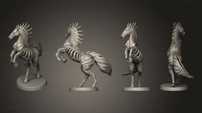Animal figurines (Iron Stallion s 02, STKJ_2917) 3D models for cnc