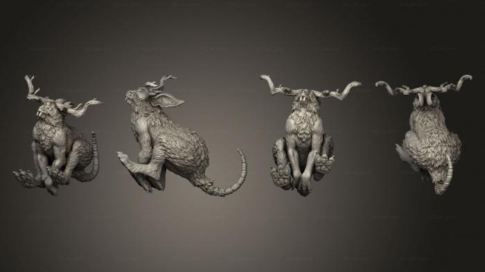 Animal figurines (Jackalopes 01, STKJ_2919) 3D models for cnc