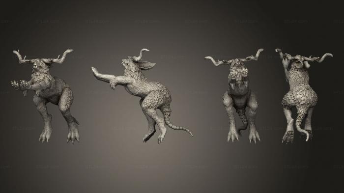 Animal figurines (Jackalopes 345, STKJ_2921) 3D models for cnc