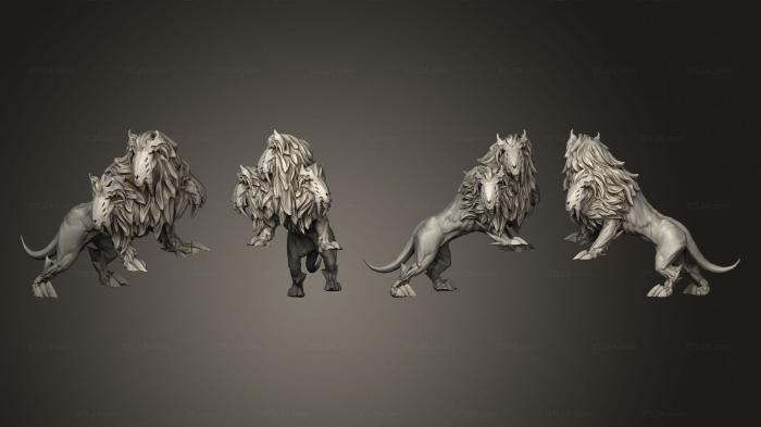 Статуэтки животных (Керберий , Страж Семи Дверей, STKJ_2927) 3D модель для ЧПУ станка