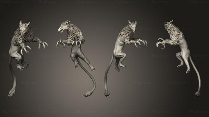 Статуэтки животных (Небесный Грифон Крак Кемез 001, STKJ_2940) 3D модель для ЧПУ станка