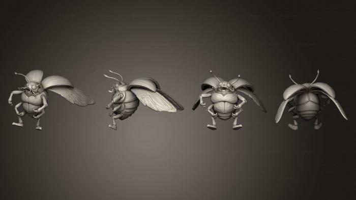 Animal figurines (Lady Bug Bruiser pose 01, STKJ_2943) 3D models for cnc