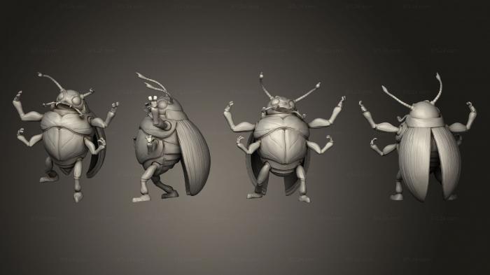 Animal figurines (Lady Bug Bruiser pose 02, STKJ_2944) 3D models for cnc