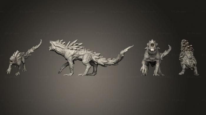 Animal figurines (Landshark Roaring Large, STKJ_2949) 3D models for cnc